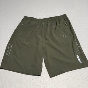 North Yard Athletica Shorts Mens  Zip pockets Green Run UPF 50+ NWT Size XXL